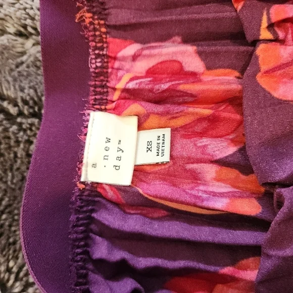 Floral Purple Pleated Midi Skirt From Target - Picture 4 of 6